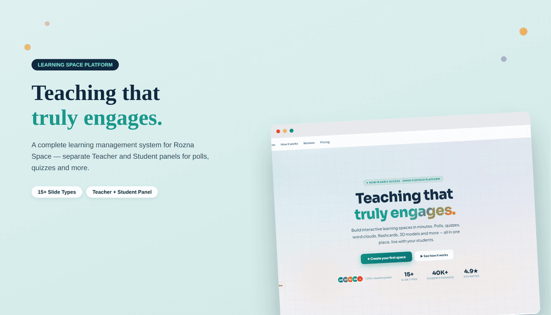Rozna Space — Learning Space Platform